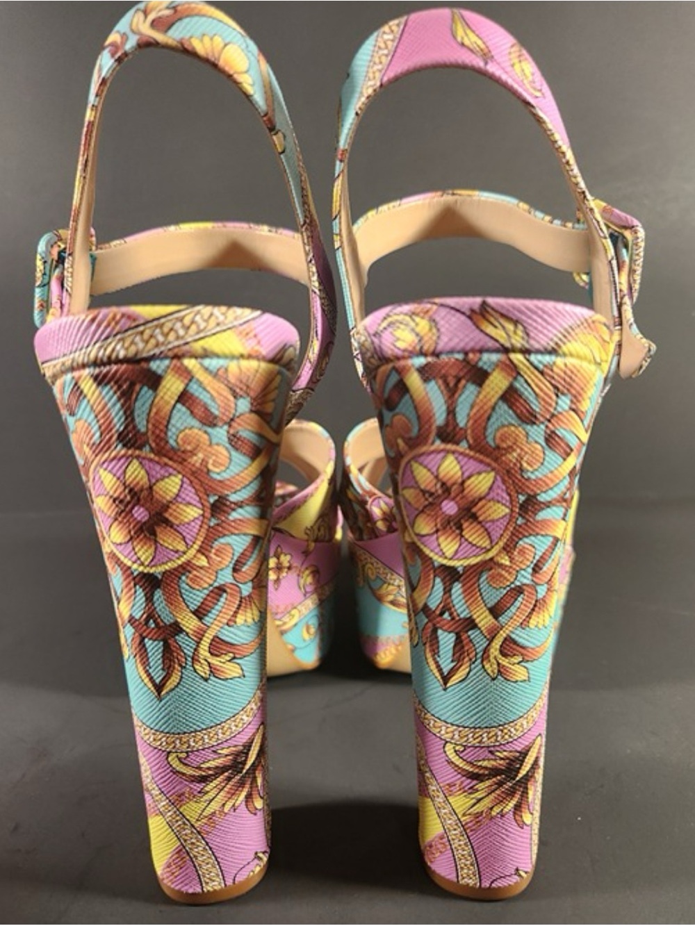 ALDO Multi-Color Patterned Platform High Heel Sandals - Picture 3 of 5